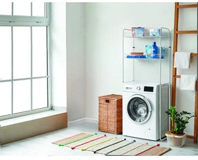 Biała dwupoziomowa półka nad pralką Sky Wash - Metaltex
