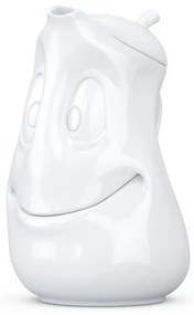 Biały roześmiany porcelanowy dzbanek do herbaty 58products, 1,2 l