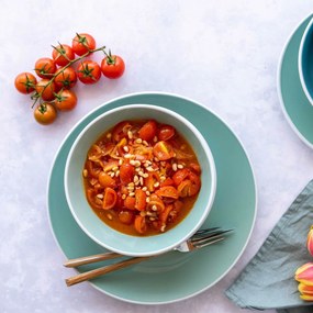 Mäser Zestaw naczyń stołowych 24 szt. ELISSA – turkusowy połysk