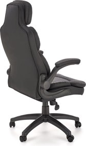 Szaro-czarny fotel gabinetowy Valerio Halmar