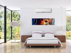 Obraz - Piłka w ogniu (170x50 cm)