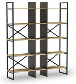 Regał w dekorze dębu 143,5x175 cm Ara – Marckeric