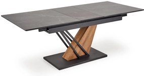 Stół rozkładany spiek czarny marmur/dąb/czarny 140-180/90/76 VOLANT 140