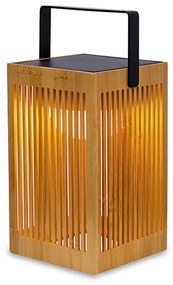 Zewnetrzna Lampa stołowa bambusowa z LED, ściemnialna, IP54, ładowana solarnie, z pilotem - OkinawaKolonialny Oswietlenie zewnetrzne