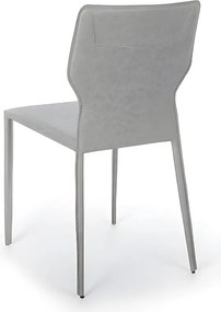 Kim - 2-częściowy fotel z szarej ekoskóry