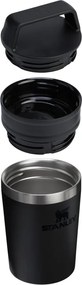 Czarny kubek termiczny ze stali nierdzewnej 230 ml Café-To-Go Travel Mug Black 2.0 – Stanley