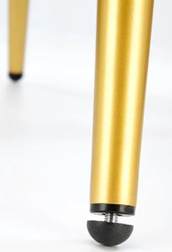 Krzesło welwetowe w stylu glamour popielaty + złoty - Mellifera