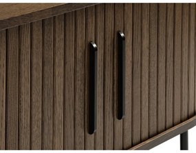 Brązowa szafka pod TV w dekorze dębu 120x56 cm Nola – Unique Furniture