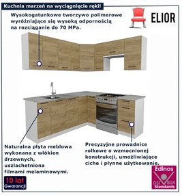 Komplet mebli kuchennych narożny dąb craft Z2-A35