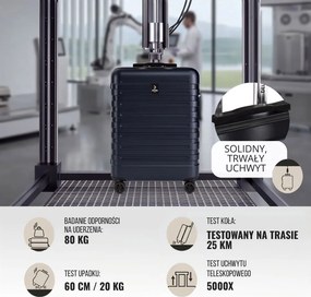 Zestaw walizek podróżnych NEW YORK, 3-elementowy, ABS, ciemnoniebieski Deuba