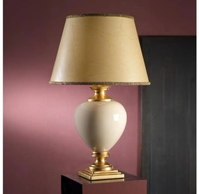 ONLI - Lampa stołowa AMADEUS 1xE27/15W/230V 72 cm beżowa/złota