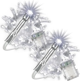 Zestaw świątecznych łańcuchów LED100 diod, zimna biel