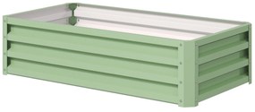 Outsunny Wysokie Grządki Pflanzkasten, odporny na pogodę, otwarte dno, stal ocynkowana, 120 cm x 60 cm x 30,5 cm, Zielony