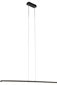 Designerska lampa wisząca czarna w komplecie z LED - Banda Nowoczesny Oswietlenie wewnetrzne