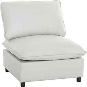 HOMCOM Fotel akcentowy, nowoczesny fotel Leathaire z szerokim i głębokim siedziskiem, grube poduszki, łatwy montaż, szary | Aosom PL