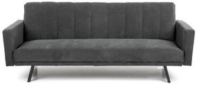 Sofa rozkładana ARMANDO VELVET szara HALMAR