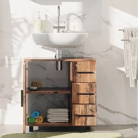 Szafka na wannę rustykalny dąb 60x33x60.8 ilias