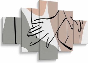 Obraz - Kobieta linia sztuki ciała N⁰2 (125x70 cm)