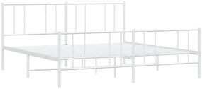 Białe metalowe łóżko małżeńskie 180x200 cm N4-T41