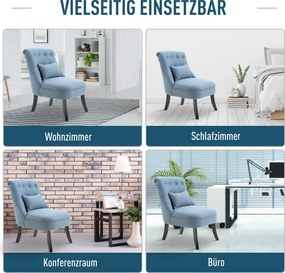 HOMCOM Relax Chair z poduszką oparcia Krzesło TV Podniesione stopy