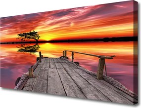 Obraz canvas Drewniane Molo nad Jeziorem