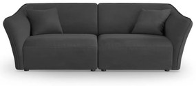 Ciemnoszara sofa z materiału bouclé 206 cm Tokyo – Cosmopolitan Design