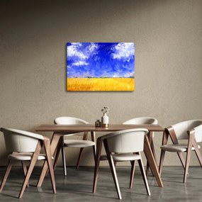 Obraz - Obraz olejny, Złote pole (70x50 cm)
