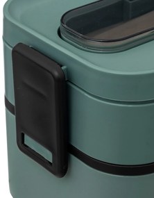 Lunch box do pracy, 2 przegródki + sztućce, 1,4 l