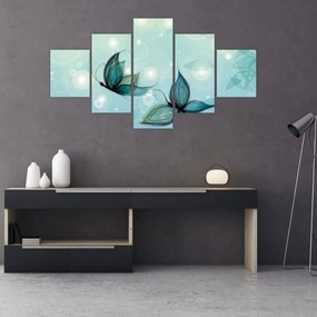 Obraz - Niebieskie motyle (125x70 cm)