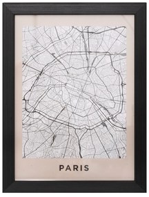 Plakat w ramce mapa miasta, 18 x 24 cm