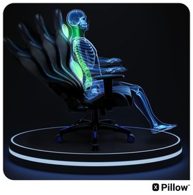 Fotel gamingowy Diablo X-One 2.0 Normal Size, czarno-niebieski