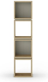 Zielony/naturalny regał w dekorze dębu 32x133 cm Lofty – Marckeric