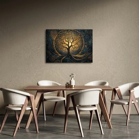 Obraz – Drzewo ze złotą aurą (70x50 cm)