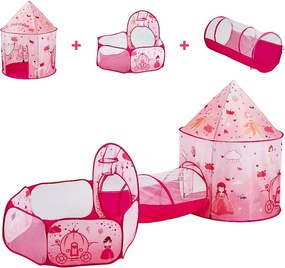 SucceBuy Namiot zestaw namiotu do gry i popupowy tunel dla dziewczynek Ksi臋偶niczki z torb膮 transportow膮