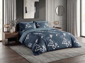 PrzytulneMieszkanie.pl PrzytulneMieszkanie.pl Bawełniana pościel EIRENE ciemnoniebieska Rozmiar pościeli: 70 x 90 cm | 140 x 200 cm