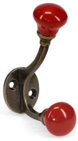 Czerwony metalowy wieszak ścienny 3 cm – Rex London