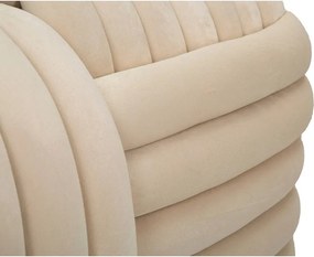 Kremowa aksamitna ławka Softy – Mauro Ferretti