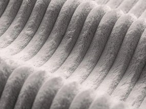 Jasnoszare tapicerowane łóżko dwuosobowe ze schowkiem ze stelażem 160x200 cm Martina – Micadoni