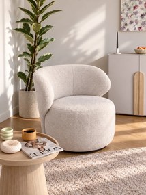 Fotel wypoczynkowy Cocoon - beżowa boucle Catch Me 02