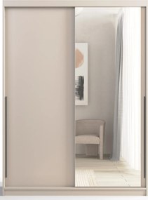 Kaszmirowa szafa z szufladami i drzwiami przesuwnymi 160 cm C5-B33