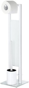 Stojak na papier toaletowy i szczotkę do WC, RIVALTA WHITE - 3 w 1 , WENKO