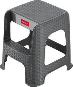 KADAX Taboret ze schodkiem, 2 stopnie, szary, 160 kg