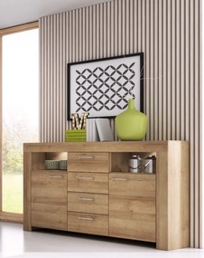 Komoda BROKON 155 dąb riviera PIASKI Meble