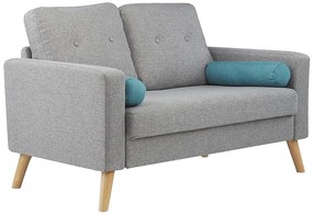 Kanapa 2-osobowa TATUM z tkaniny - Kolor szary melanż