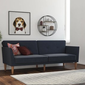 Ciemnoniebieska rozkładana sofa 205 cm Regal – Novogratz