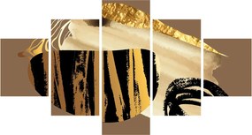 Obraz - Abstrakcja złotobrązowy N⁰2 (125x70 cm)