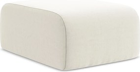 Pufa - z tkaniny welwetowej - jasny beż - LANI