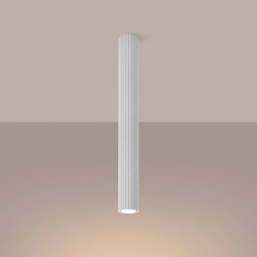 Plafon KARBON 60 biały ryflowany SOLLUX  LIGHTING
