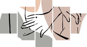 Obraz - Kobieta linia sztuki ciała N⁰2 (125x70 cm)