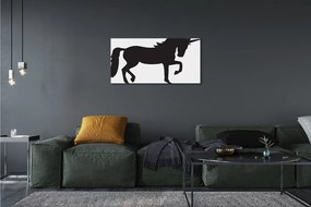 Obraz drukowany na płótnie Mistyczny Czarny Jednorożec